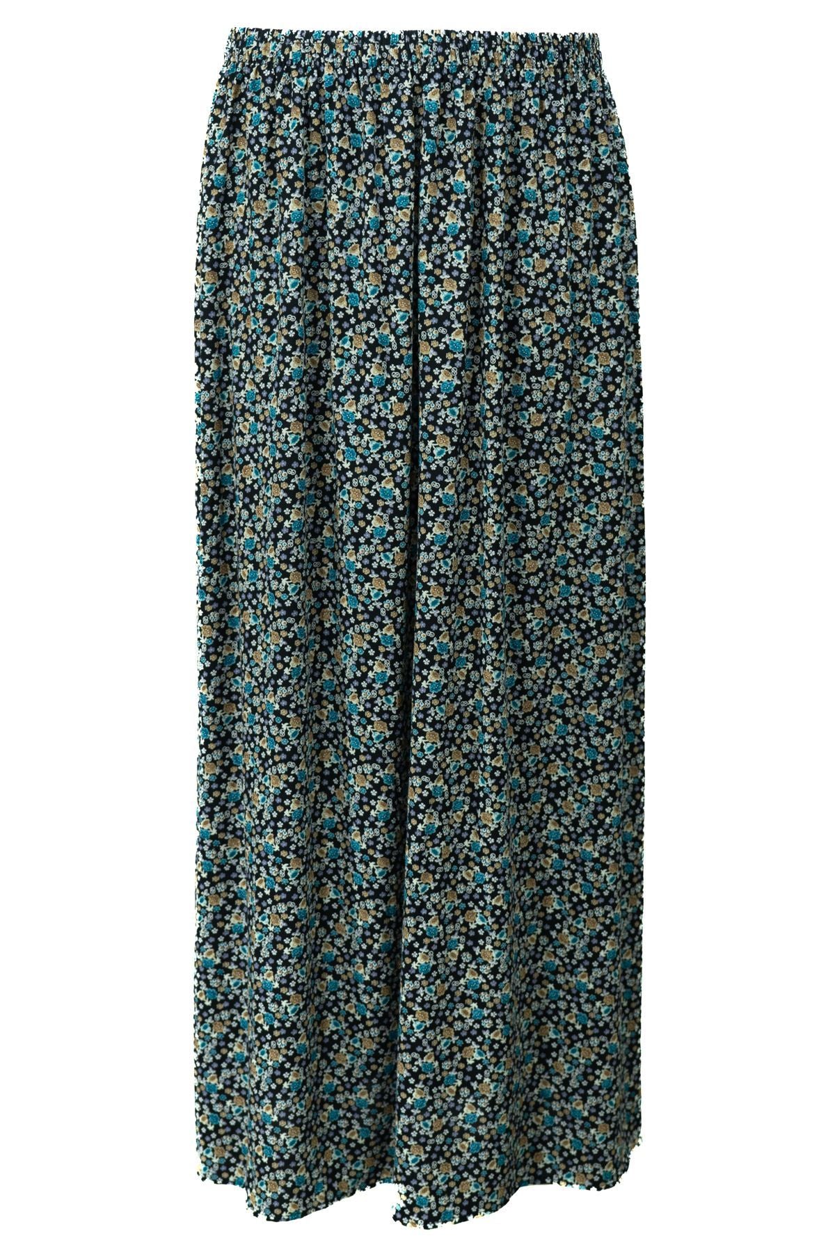 Kadın Anne Etek Dokuma Viskon Kumaş Minik Papatyam Çiçeği Desenli Rahat Kesim Tam Kalıp